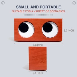 MENG ZHI AO Desktop Big Eyes Rotating Eyes Clock - Creative Funny Kids Clock for Kids, Mother, Father, Valentine, Christmas (Brown)