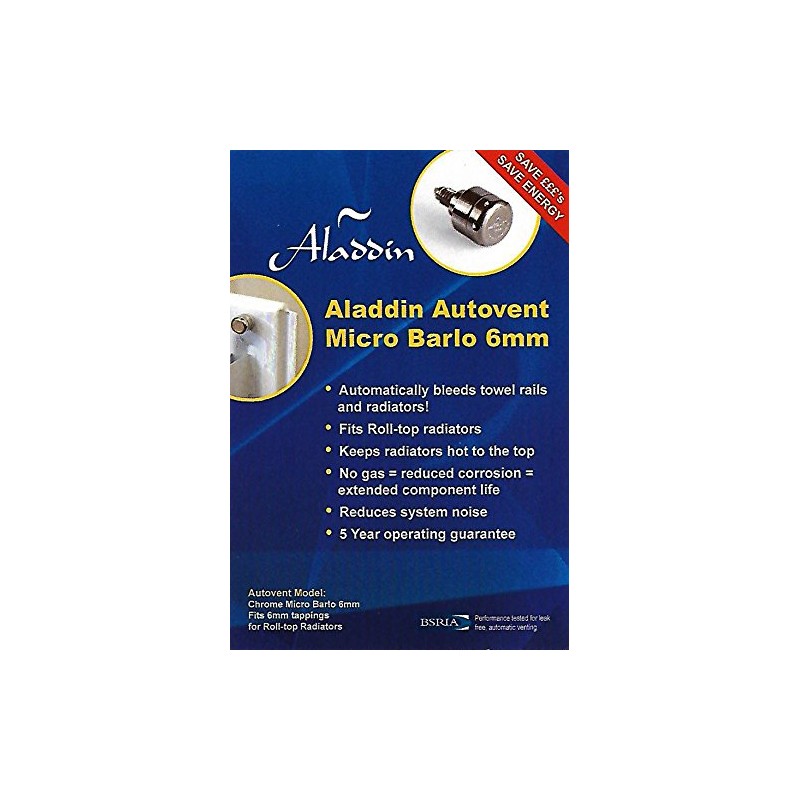 Aladdin Micro Barlo 6mm Fully Automatic Self Bleeding Radiator Valve