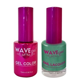 WAVEGEL Soak-Off Gel & Nail Lacquer Matching Duo Set - Princess Collection - #47 New Leaf I 0.5 Oz