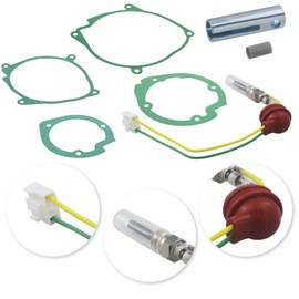 Pulchra 5PCS 12V 2KW 3KW Glow Plug Diesel Heater Set, Air Diesel Parking Heater Repair Kit with Pin Glow Plug + 4 Gaskets + Filter, 12V Ceramic Glow Plug Repair Kit for Eberspacher D2 D4, D4S or Other