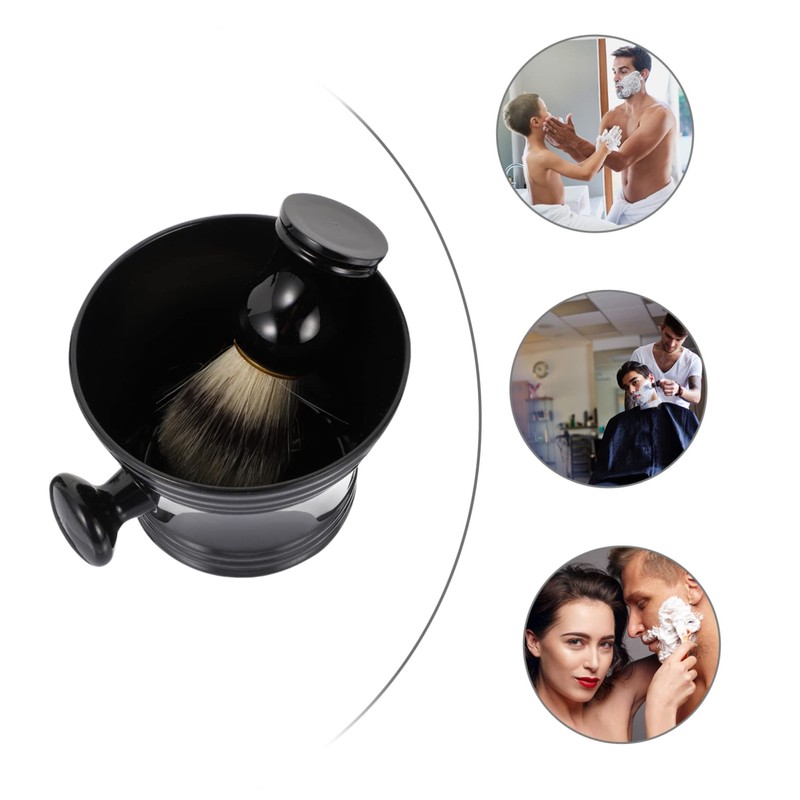 NOLITOY Men's Shaving Set Shaving Bowl Brush Soap Cup Plastic