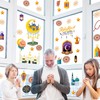 HOWAF 9 Sheets Ramadan Kareem Window Clings for Eid Holiday
