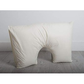 Lancashire Textiles The inset Neck/ Shoulder Side Sleepers Polycotton Pillow Cream Cover Only