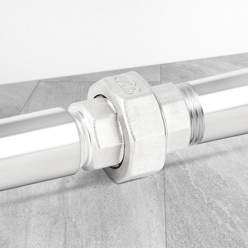TAISHER 2 pieces 304 stainless steel union, 1 inch BSP
