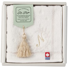 Stylem Takisada-Osaka Initial Towel Handkerchief, Imabari Towel, Gift, 9.8 inches (25 cm), Embroidery, Made in Japan, Gift, Petite Gift, Birthday, Gift, Mother's Day, New Life, Household Celebration,