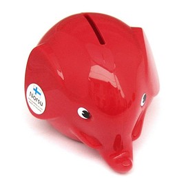 Norsu Elephant Bank Coin Bank (S), Red