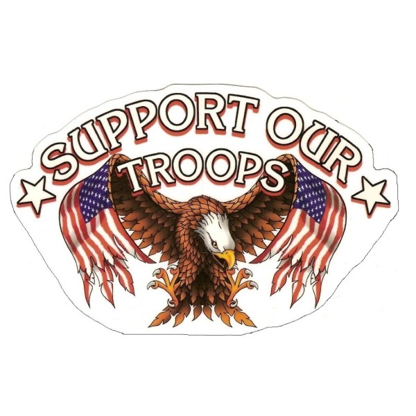 SUPPORT OUR TROOPS BUMPER STICKER WINDOW STICKER LAPTOP STICKER TOOLBOX