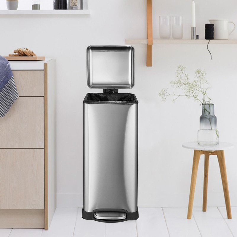 Garvee 8 Gallon/30 L Kitchen Trash Can, Fingerprint-Proof Stainless Steel