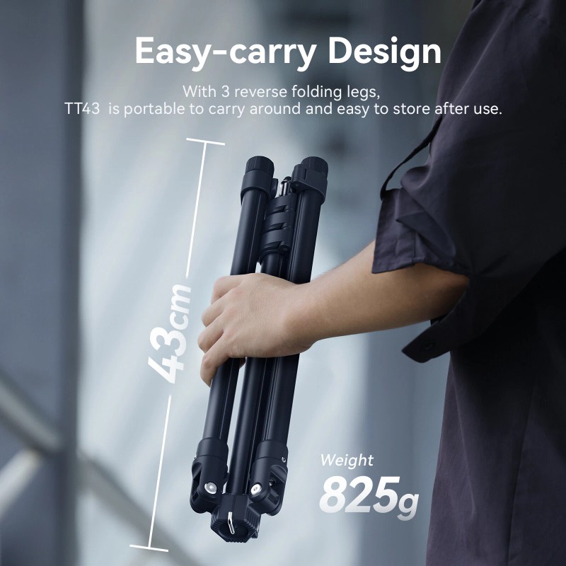 Ulanzi ​Ulanzi TT43 Adjustable Portable Tripod Reversible Light Stand for