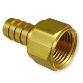 5/16" Hose x 1/4" NPTF Female Pipe Thread Brass Barb Fitting Adapter | 104-0504C