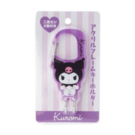 Sanrio 590428 Acrylic Frame Key Holder, Kuromi Kuromi Character, 1.9 x 0.1 x 3.5 inches (4.8 x 0.4 x 9 cm)