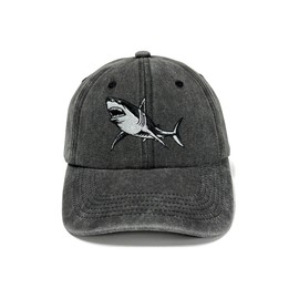 Horpe Shark Hat, Ocean Animal Gifts for Sea Lovers, Adjustable Dad Hat for Man Woman, Embroidered Baseball Cap for Fishing