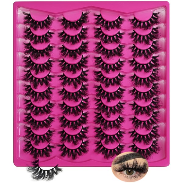 False Eyelashes 20mm Faux 3D Mink Lashes Natural Look Cat