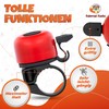 Children's Bicycle Bell - Red - Colourful Bicycle Bell Children