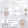 Eusense Compass Necklace 925 Sterling Silver Compass Pendant Chain Gifts