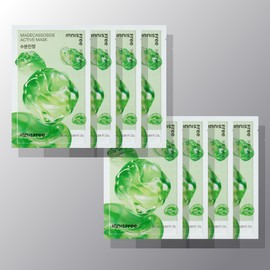 Innisfree Active Mask Madecassoside [Moisture Soothing] 25mL 8 sheets, 1 piece / 이니스프리 액티브 마스크 마데카소사이드 [수분진정] 25mL 8매, 1개
