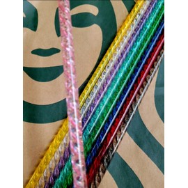 Unbranded PiCK 2! 12" 40oz Tumbler Crystal Shiny Pink Purple Blk Red Grn Reusable Straw