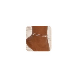 Relveo Silver Anklets for Women Ankle Bracelets for Women Waterproof Beach Gold Layered Anklet Bracelets for Women Cuban Link Anklets Set Stackable Jewelry Gift