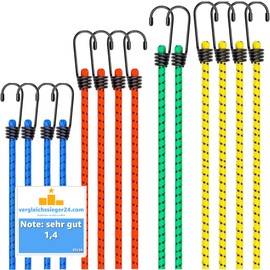 TK Group Timo Klingler Expander Set, Luggage Straps for Attaching with Tie Down Straps, Clamping Rubber for Transport, Camping, Load Securing Elastic Expander with Hooks.