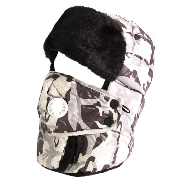 Sakkas 18219 - Alex Unisex Ushanka Faux Fur Windproof Trapper