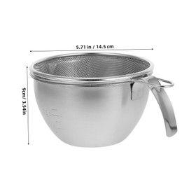 ABOOFAN 1 Set Stainless Steel Salad Prep Bowl with Measurement Markings for Mixing Blending and Egg Beating Lightweight and Easy to Clean Kitchen Bowl with Drain Basket for Versatile