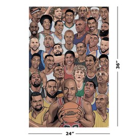 Basketball Legends - Sport Poster (Famous Basketball Stars/Players) (Size: 24" x 36") (Unframed)