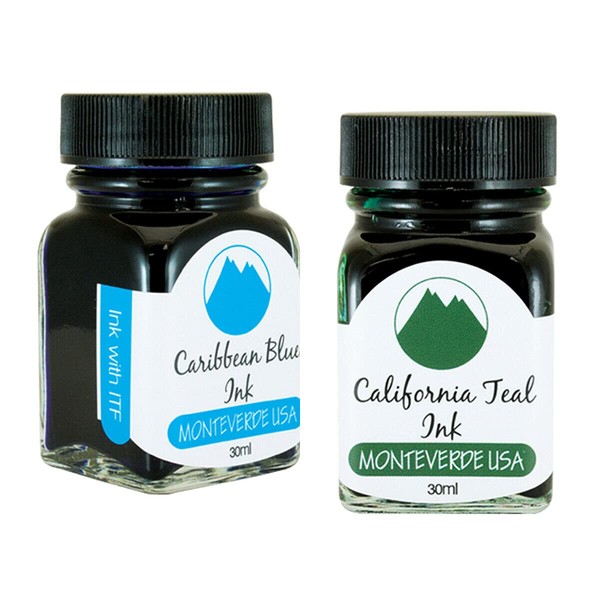 Monteverde 60ml Core Fountain Pen Ink Bottle (30ml Caribbean Blue