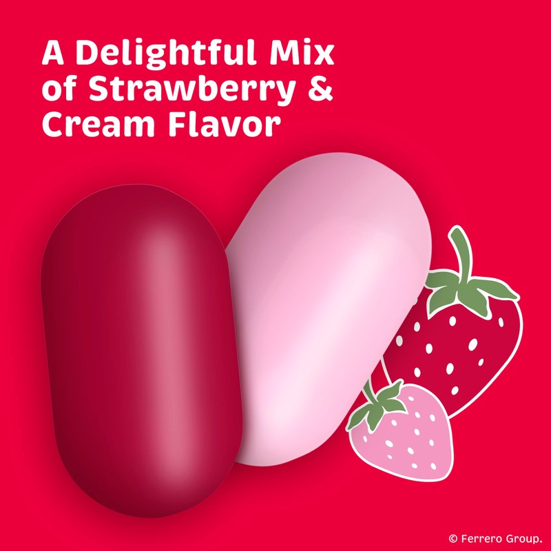 Tic Tac Strawberry & Cream, On-the-Go Pocket-Sized Mints, 100 pieces,