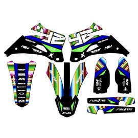 Senge Graphics Inc 2008-2009 YZ 250 F 4-STROKE SERAPE Black Senge Graphics Kit Compatible with - Base Kit, 19/21