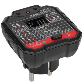 HT106D Digital Display Socket Detector Portable Phase Power Polarity Tester