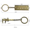HATOOLHA® 2pcs Mini Tool Keychain, Vernier Caliper Ruler Key Chain