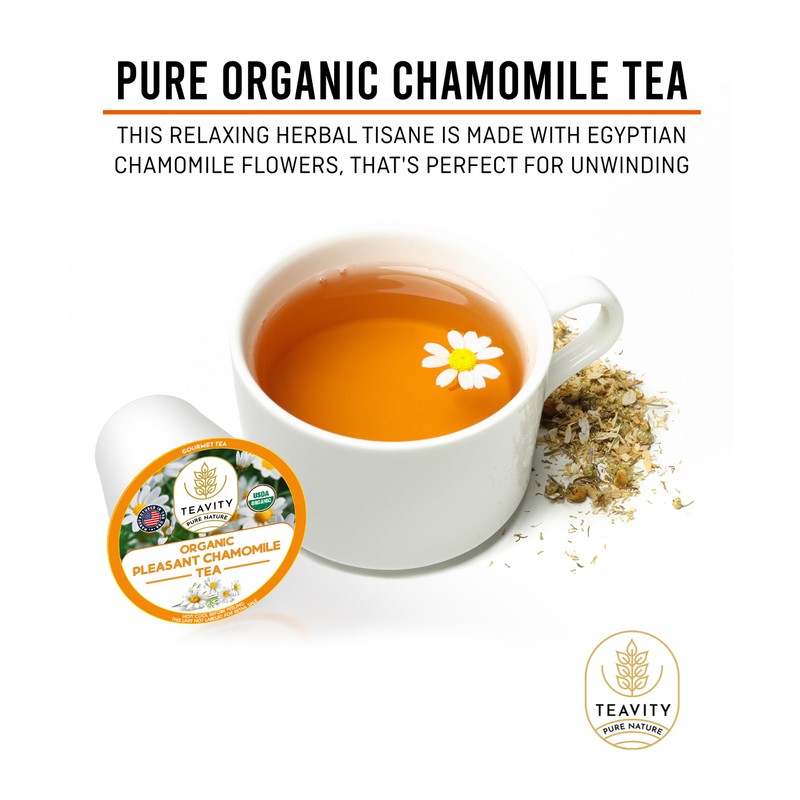 Organic Chamomile Tea Pods for Keurig - Decaf Tea Pods