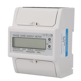 Natudeco DDM75SC Din Rail Energy Meter Single Phase Energy Meter Single Phase 2 Wire Energy Meter 20(80A) Multifunctional Usage Power Gauge