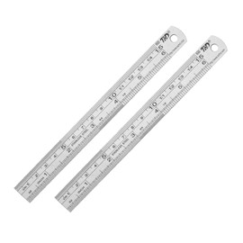 Ruler Metal Straight Edge Ruler Stainless Steel Ruler 6 Inch Ruler Set Rulers Bulk 2 Pack