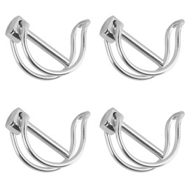 Folding Pipe Pins, Pack of 4 Folding Pins, 6 x 45 mm with Snap Closure, Pipe Folding Pin Motorcycles, for Farm, Lawn, Garden