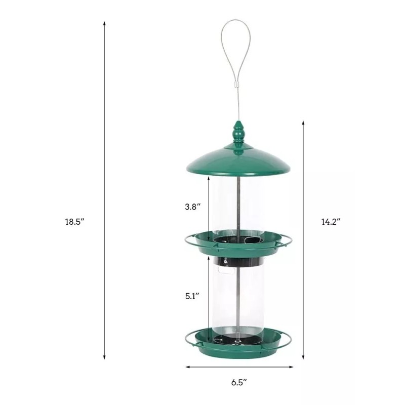 Comedero Metal Colgante Alimentador Pájaros Silvestres