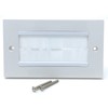 White Brush Plate Faceplate Wall Mounted Installation Tidy Cable Pass