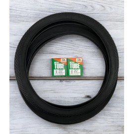 AltaLine 20" Stingray Slick & 20" Bike Brick TIRES BLACK Vintage Schwinn S7 & S2 Bicycle. - 20"S2 & 20"S7 Tires W/ Tubes