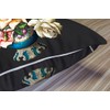 whooplaArt Elegant Decorative Velvet Floral Pillow Cover Double Sides Flower