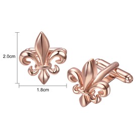 Yoursfs Stylish Cufflinks, Weddings, Lily's Crest, Men's, Black, Silver, Daily Work, Accessories, Present, Brass, No Gemstone