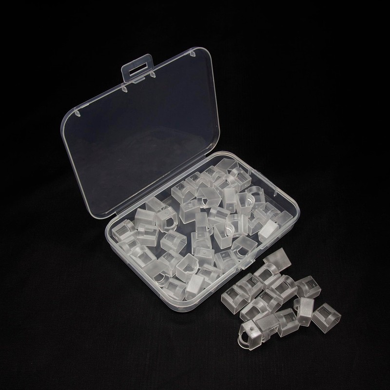 HiCHN RJ45 Plug Protector Dust Covers 50 Pcs Transparent Click