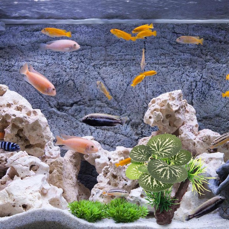 MEISO 4 Pezzi Piante Finte per Acquario - Piante Ornamentali