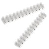 UKCable-Ties Block Connector 12 Way White Terminal Block Strip Electric