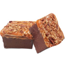 Home Made Creamy Chocolate Pecan Caramel Cluster Fudge - 1 Lb Box