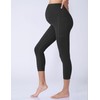 POSHDIVAH 2Pcs Women's Maternity Capri Leggings Over The Belly Pregnancy