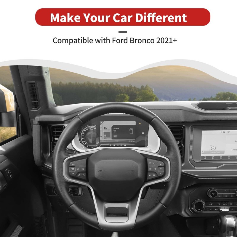 HTHE for Ford Bronco Center Console Dash Board Panel Ring
