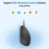 KUNSI Wired Ergonomic Mouse, USB Wired Vertical Mouse with 800/1200/1600