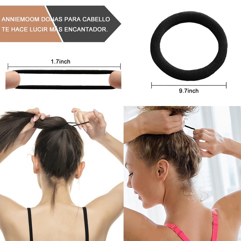 100 Pcs Ligas para Peinar el Cabello, Donas para Cabello