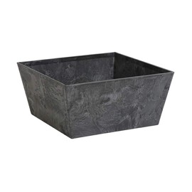 Novelty Ella Low Square Planter, 12-Inch, Black