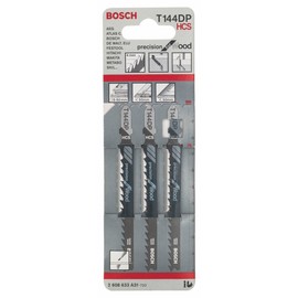 Bosch T-144DP/3 Jigsaw Blade for Woodworking, Set of 3